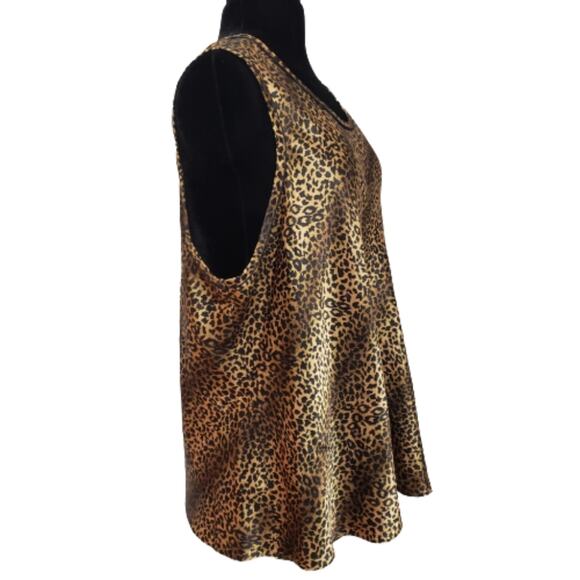 Cheetah Print Sleeveless Tank Top Blouse Plus Size 26/28W - Picture 5 of 12